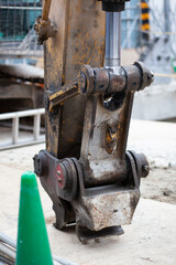 油圧ショベルのアームの先端