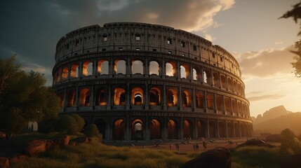 Springtime in Rome: Colosseum Through the Lens of Generative AI