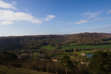 Fototapeta na wymiar panorama photo of a valley