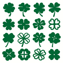 Four-Leaf Clover Vector Collection