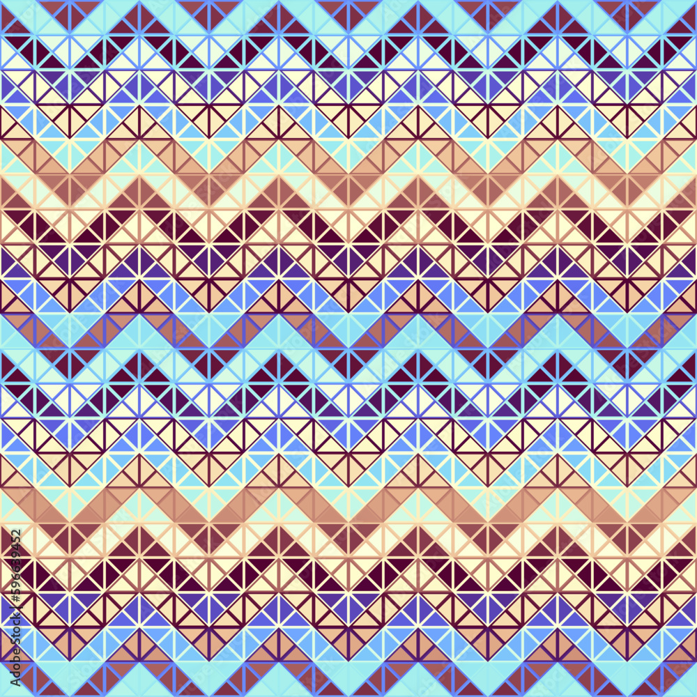 Poster Seamless vector pattern background of a triangles. Vector chevron pattern