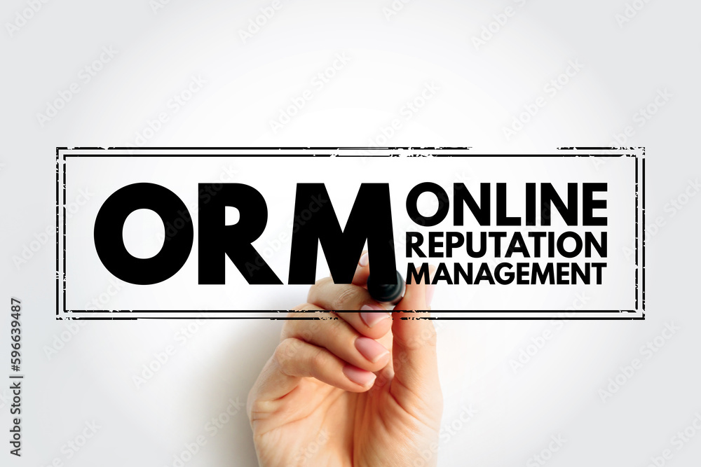 Poster orm online reputation management - practice of attempting to shape public perception of a person or 
