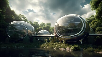 Experience the Vision of Tomorrow with Generative AI-Enhanced Scenery of a Futuristic House