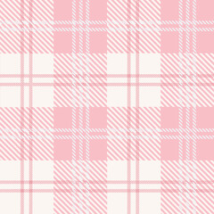 Tartan seamless pattern, pink and white can be used in the design. decorate fashion clothes Bedding, curtains, tablecloths