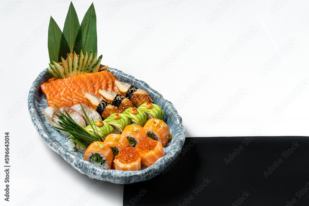 Wall mural assorted sushi set