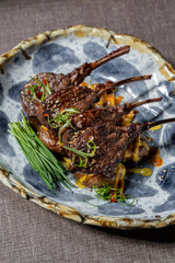 Rack of lamb with potatoes