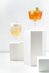 Aperol Spritz cocktail and Penicillin cocktail