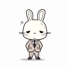 cartoon bunny rabbit wearing suit