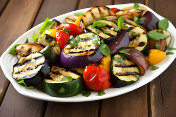Grilled vegetables like zucchini, bell peppers, and eggplant make for a colorful and healthy summer side dish