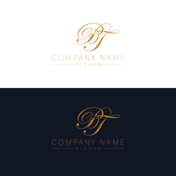 PT initials vector logo design. Letters P and T logotype. Initial monogram.