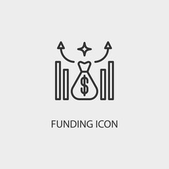 Funding vector icon illustration sign