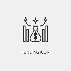 Funding vector icon illustration sign