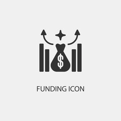 Funding vector icon illustration sign