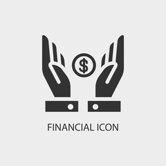 Financial vector icon illustration sign