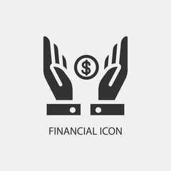 Financial vector icon illustration sign