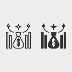 Funding vector icon illustration sign