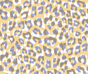 Seamless leopard fur pattern. Animal print background.