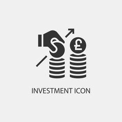 Investment vector icon illustration sign