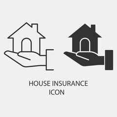 House_insurance  vector icon illustration sign