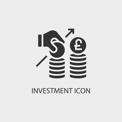 Investment vector icon illustration sign