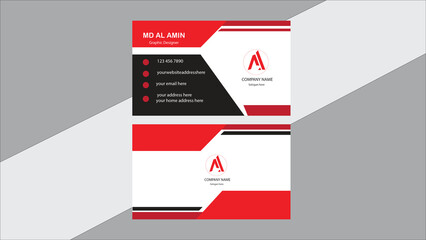 Best business card design Double Sided and Graphics real estate creative simple concept. Premium Vector made up of geometric shapes modern.