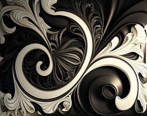  Black Beige abstract Art design