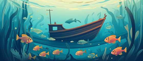 Obraz na płótnie Canvas Fish In The Sea