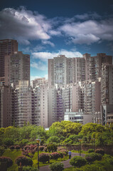 The modern architectural complex next to West Lake Park in Changsha, Hunan, China was photographed at West Lake Park in Yuelu District, Changsha City.