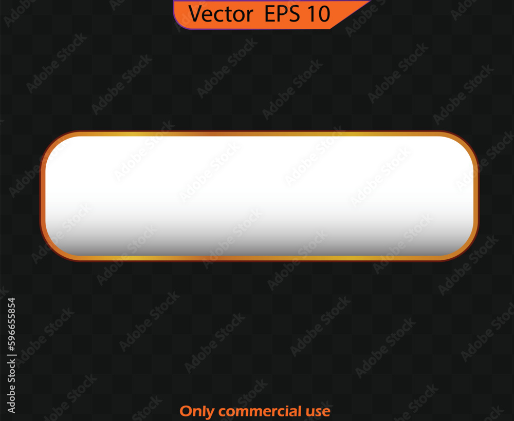 Wall mural white blank elegant golden button. glass gold button and sliders. gradient mesh. white glossy button