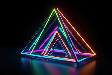 Abstract geometric neon background