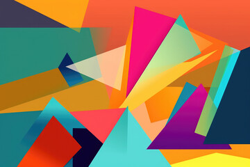 Abstract Quadrilaterals corners and hard edges colourful