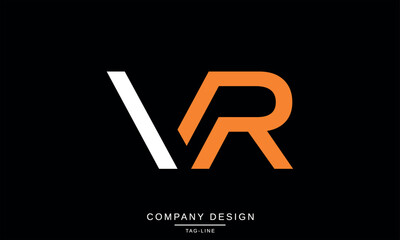VR, RV, Abstract Letters Logo Monogram