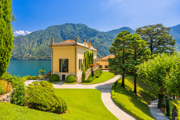 View On Lenno Town Street,  Lake Como, Italy