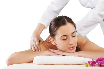 young woman having a massage