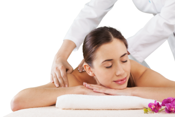 young woman having a massage