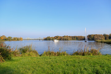 Autumn landscapes in a park.