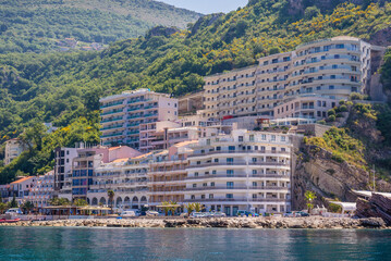 Rafailovici town on Budva Riviera Adriatic coast, Montenegro