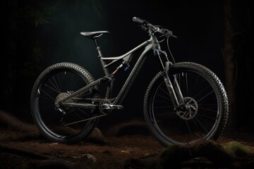 Fototapeta na wymiar Mountain bike with the label 'montoumbike bike 02'. Generative AI