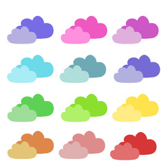 illustration of clouds colorful