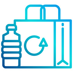 Plastic gradient line icon