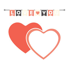concept of love, hearts, holiday, vector illustration
