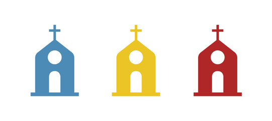church icon on a white background, vector illustration