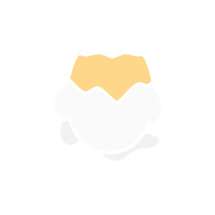 broken egg icon on a white background, vector illustration