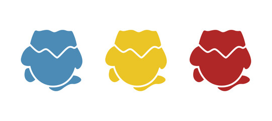 broken egg icon on a white background, vector illustration