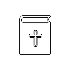 Bible icon on a white background, vector illustration