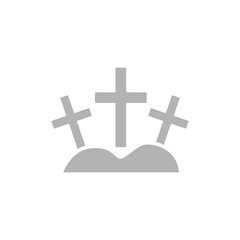 Fototapeta premium Calvary icon, crosses, vector illustration