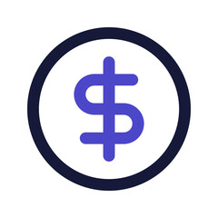 coin line color icon