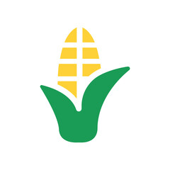 corn icon on a white background, vector illustration
