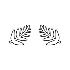 fern icon on a white background, vector illustration