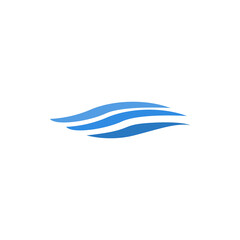 waves icon on a white background, vector illustration
